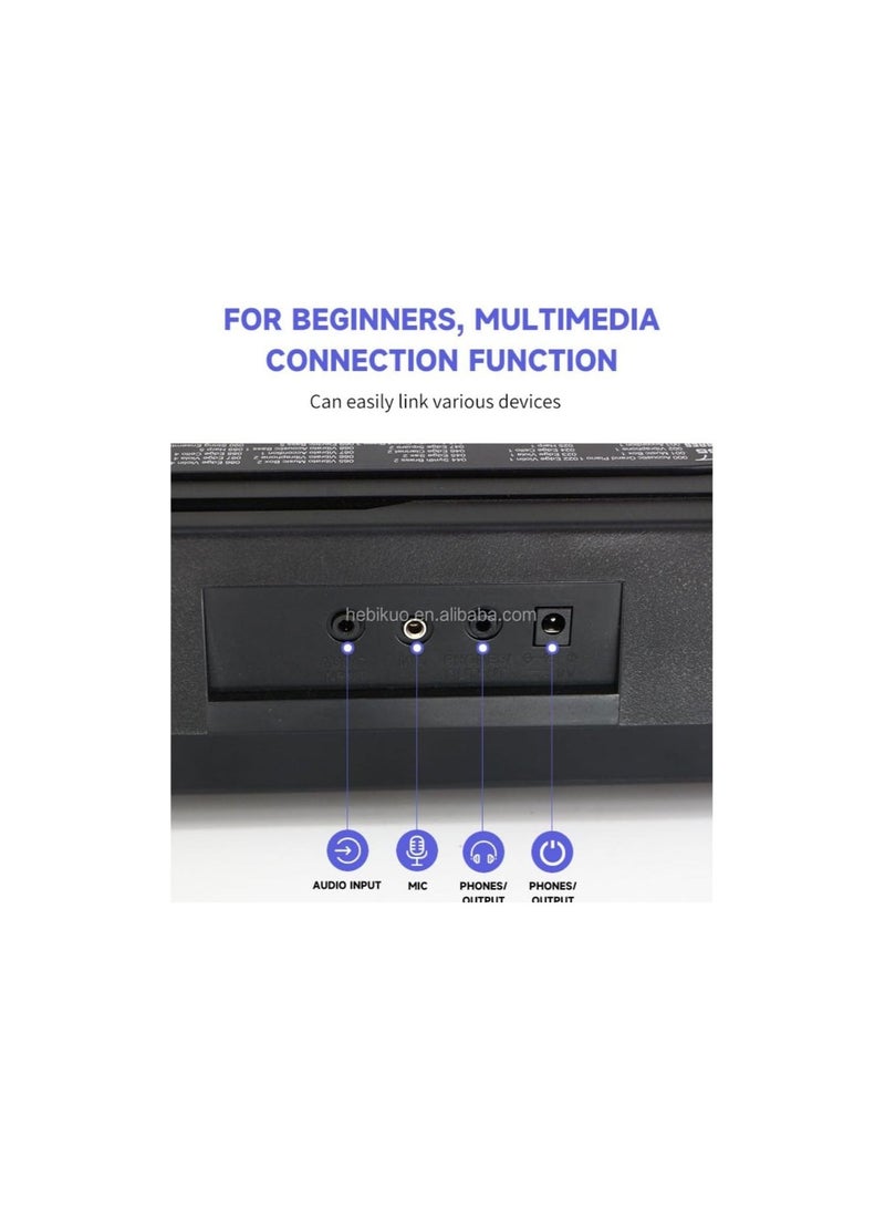 MK-2089 61 Keys Music Instruments Electronic Organ Keyboard Display Digital Piano With 12 Demo Songs - Image 4