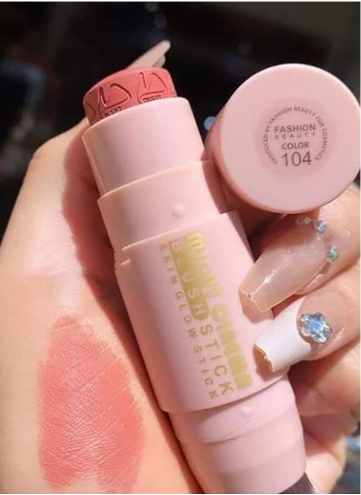 Blushstick with a brush for easy blending from Mate Cinema, color 104