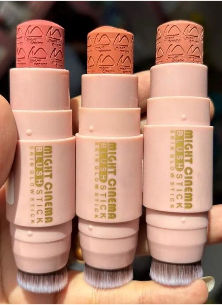 Blushstick with a brush for easy blending from Mate Cinema, color 104