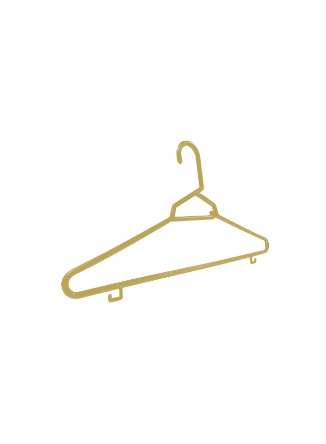 Ethic Solutions 24pcs of 17" Plastic Round Hangers – 17 Inch Length x 8.9 Inch Height – Durable Clothes Hangers for Shirts, Pants, Coats, Closet & Retail Use – Gold - Image 3