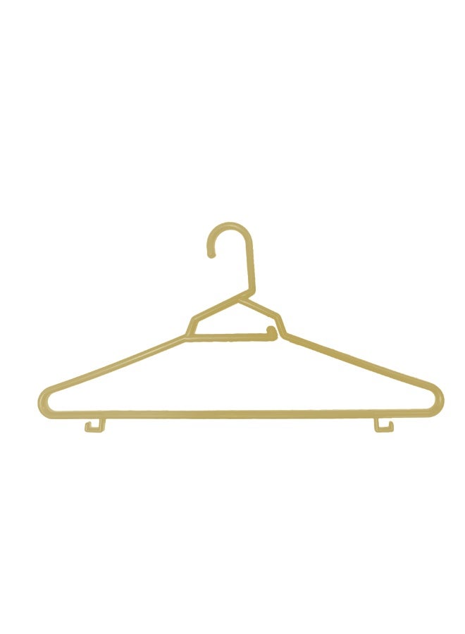 Ethic Solutions 24pcs of 17" Plastic Round Hangers – 17 Inch Length x 8.9 Inch Height – Durable Clothes Hangers for Shirts, Pants, Coats, Closet & Retail Use – Gold - Image 2