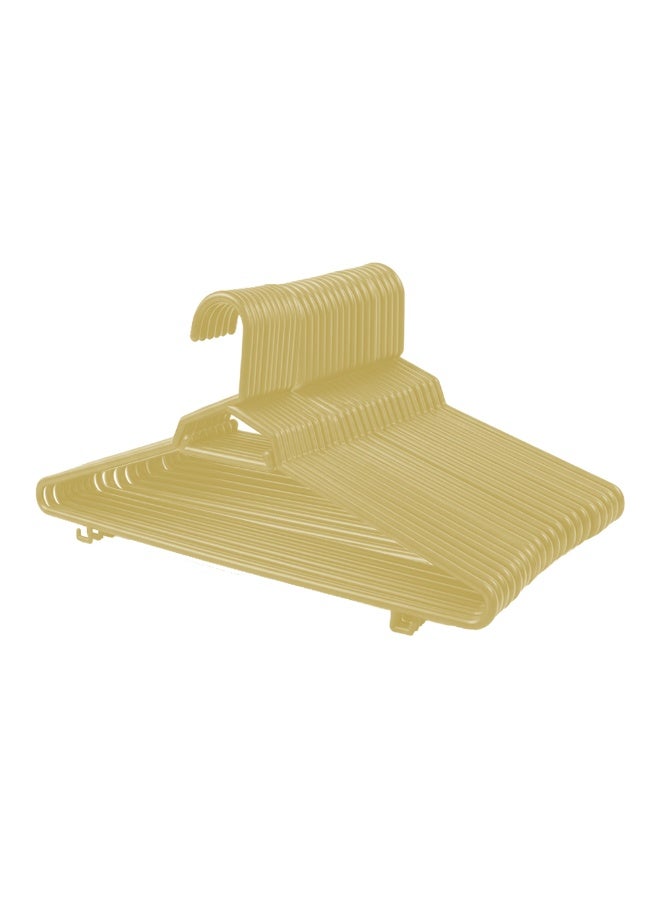 Ethic Solutions 24pcs of 17" Plastic Round Hangers – 17 Inch Length x 8.9 Inch Height – Durable Clothes Hangers for Shirts, Pants, Coats, Closet & Retail Use – Gold - Image 1