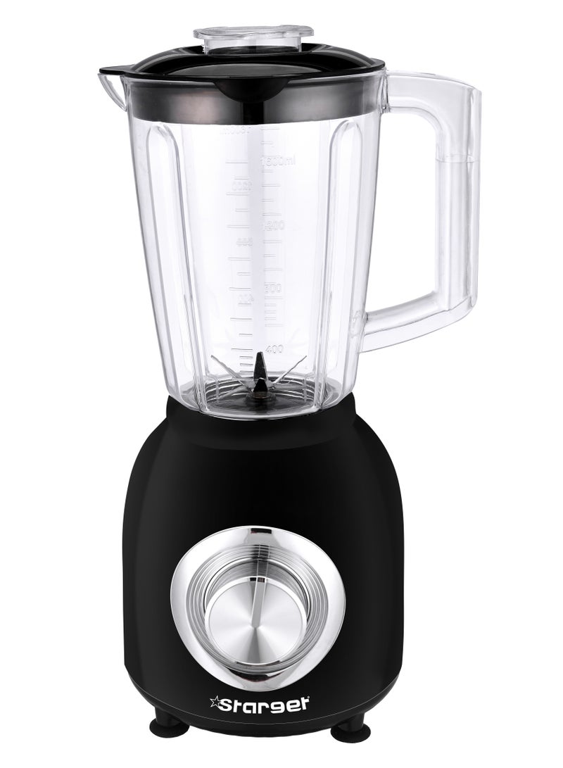 Starget Electric Blender 750W, 1.6L Anti Breakable Jar + 2 Mills, 2 Speeds + Turbo Speed, Stainless Steel Blades - Image 2