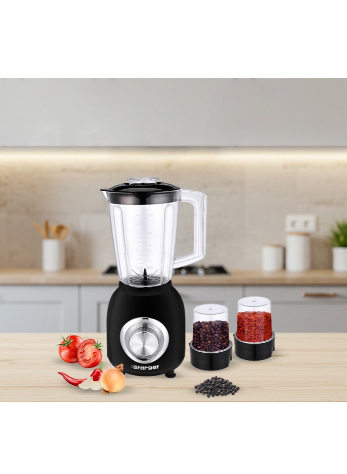 Starget Electric Blender 750W, 1.6L Anti Breakable Jar + 2 Mills, 2 Speeds + Turbo Speed, Stainless Steel Blades - Image 5