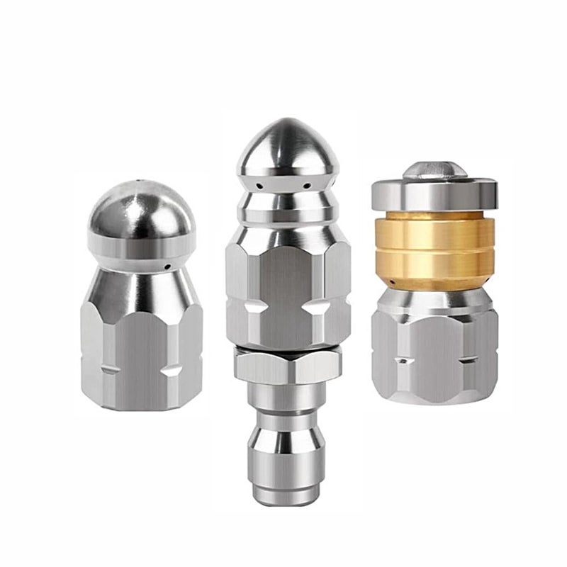 5 Set A Stainless Steel Pressure Washer Sewer Jetter Nozzle Kit With 1 4 Inch Quick Connector - Image 1