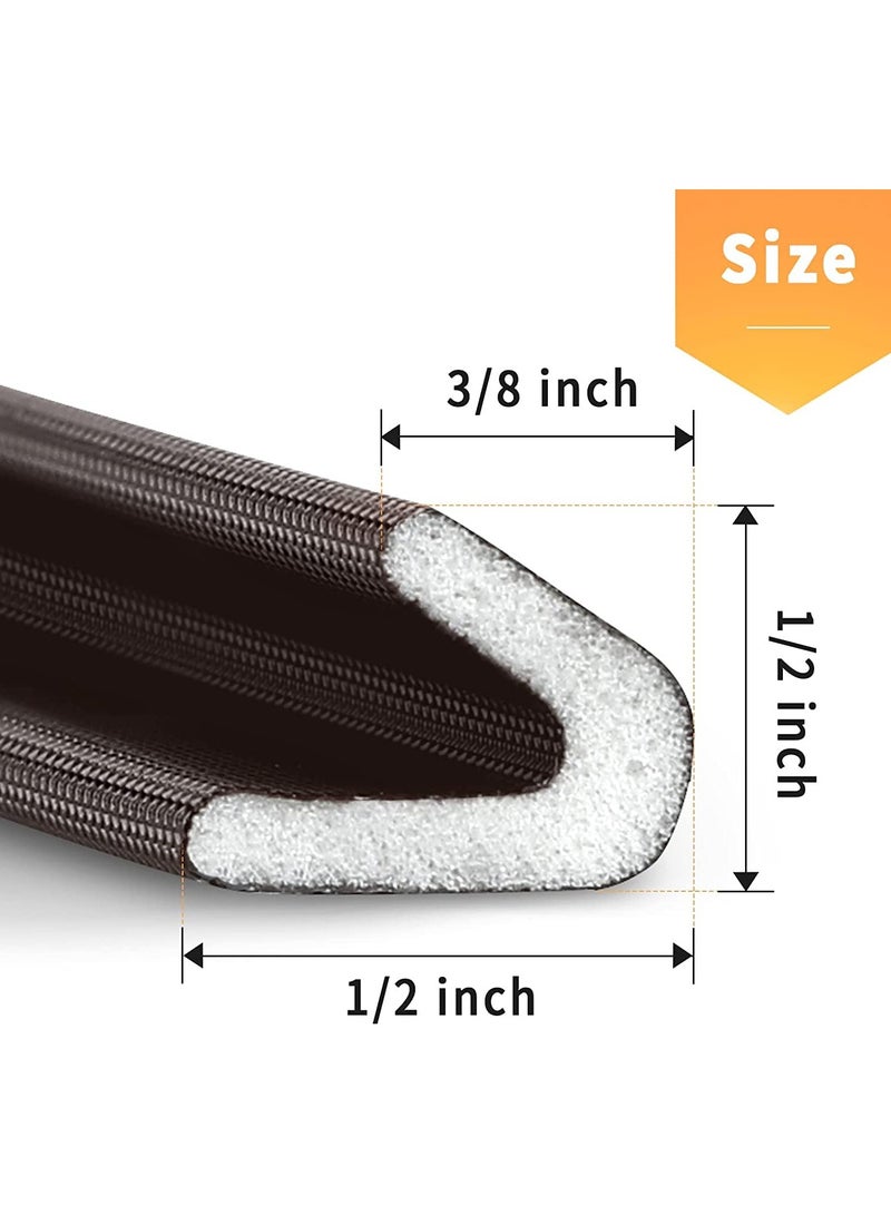 Self-Adhesive V Shape PU Foam Weather Stripping Seal for Doors & Windows - 19.7ft Long, Brown, Insulation & Soundproofing, Anti-Collision - Image 4