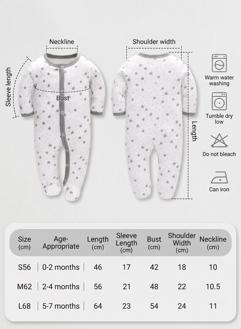Miracle Baby 3 PCS Clothing sets Newborn Baby Rompers 100% Cotton Baby Onesies Kids pajamas Toddler Boys Clothes - Image 2