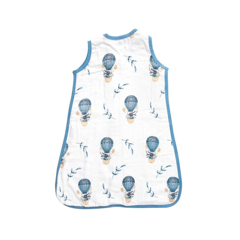 Theoni 100% Organic Cotton Muslin Sleeping Bag/Slepping sack - Cappadocia Dreams Blue (0-6 Months) - Image 2