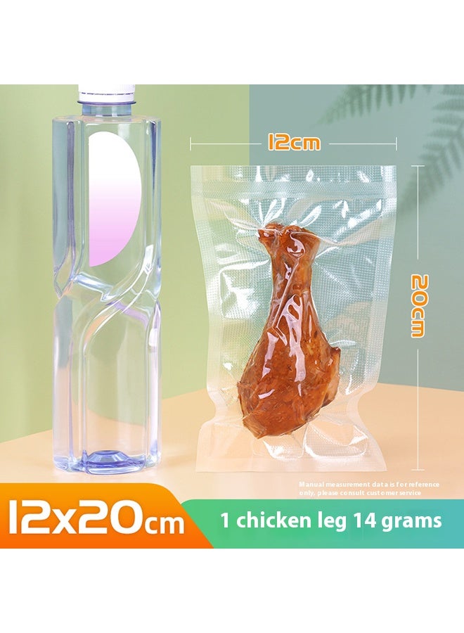 100pcs For All Vacuum Sealers Embossed Vacuum Sealer Kitchen Food Preservation Bags Transparent 12x20cm - Image 1