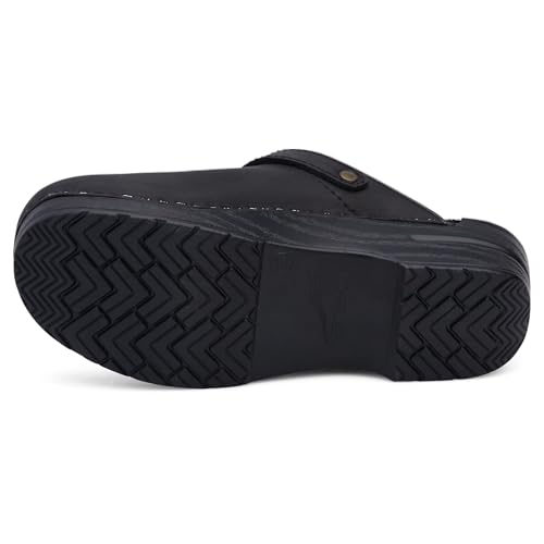 Dansko Ingrid Sling Back Mule Clog for Women - Anti-Fatigue Rocker Bottom Promotes Forward Foot Motion - Premium Leather Uppers for Long-Lasting Wear Black 10.5-11 M US - Image 3