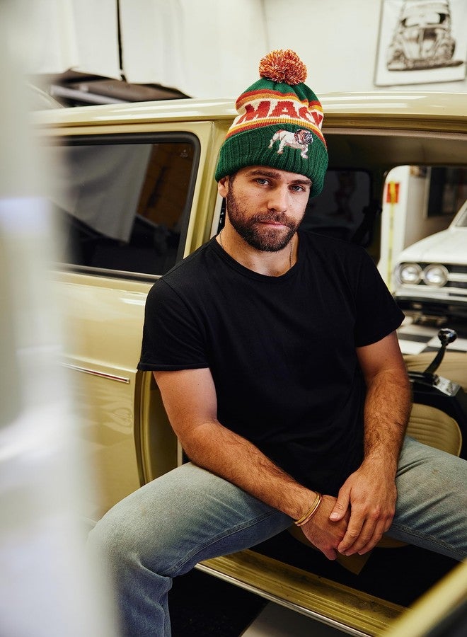 AMERICAN NEEDLE Mack Truck Pillow Line Knit Pillow Line Knit Cap Beanie Hat (23012A-MACKT-DGBOGI) - Image 3