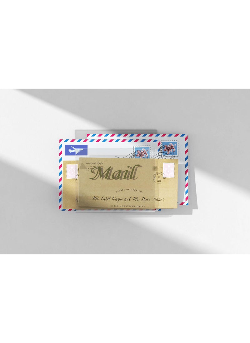 Cociat Cociat Acrylic Mail Holder for Wall Clear Hanging 6.6 X 2.2 Inch Mail Organizer Wall Mounted File Holder  - Image 5