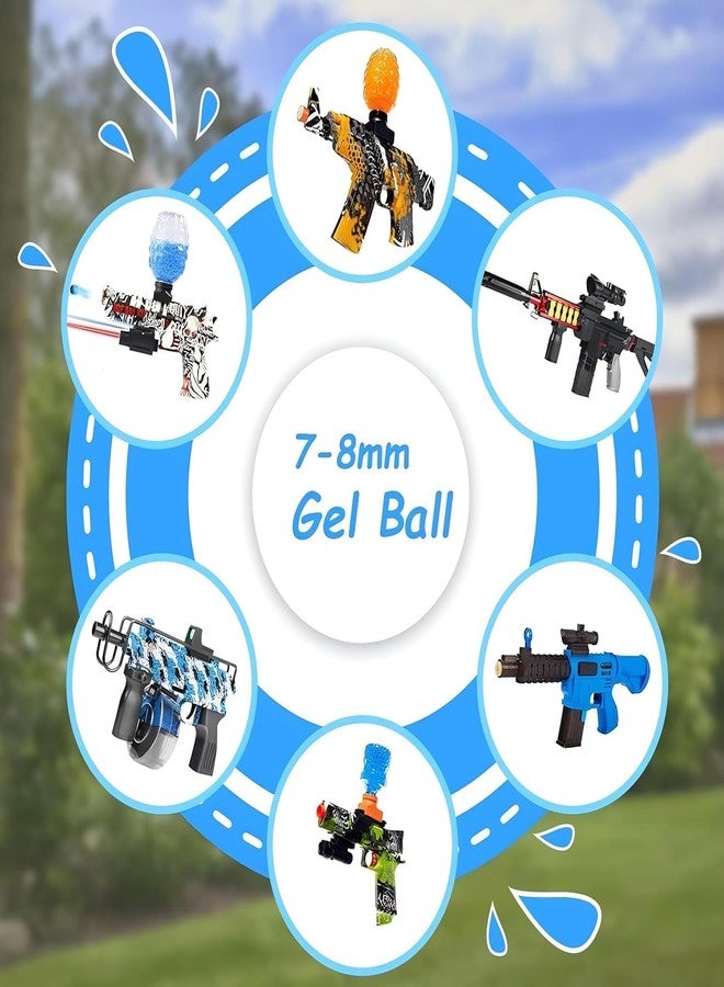 Baethan Gel Blaster Refill Ammo – 20,000 Rounds of 7-8mm Non-Toxic Water Beads for Gel Guns – Safe for Adults 15+ – Transparent Blue Gel Bullets – Pack of 4 – Also Ideal as Home Decor Vase - Image 4