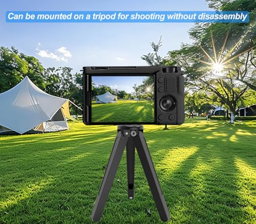 Pocoukate Case for Sony ZV-E10 Vlog Camera, Soft Silicone Protective Cover Skin with ZVE10 Screen Protector Accessories for Sony Alpha ZVE10 / ILCZV-E10L Camera Silicone Case - Black - Image 5