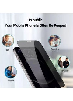 Houmt iPhone 14 Plus and 13 Pro Max Privacy Protector 9H Hardness Anti-Scratch Bubble Free Resistant Tempered Glass Anti-Spy Protector  - Image 2