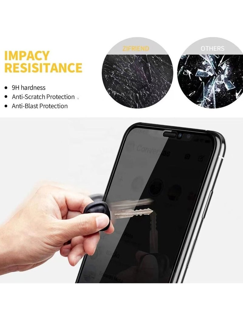 Houmt - iPhone 14 Plus and 13 Pro Max Privacy Protector 9H Hardness Anti-Scratch Bubble Free Resistant Tempered Glass Anti-Spy Protector - Image 1