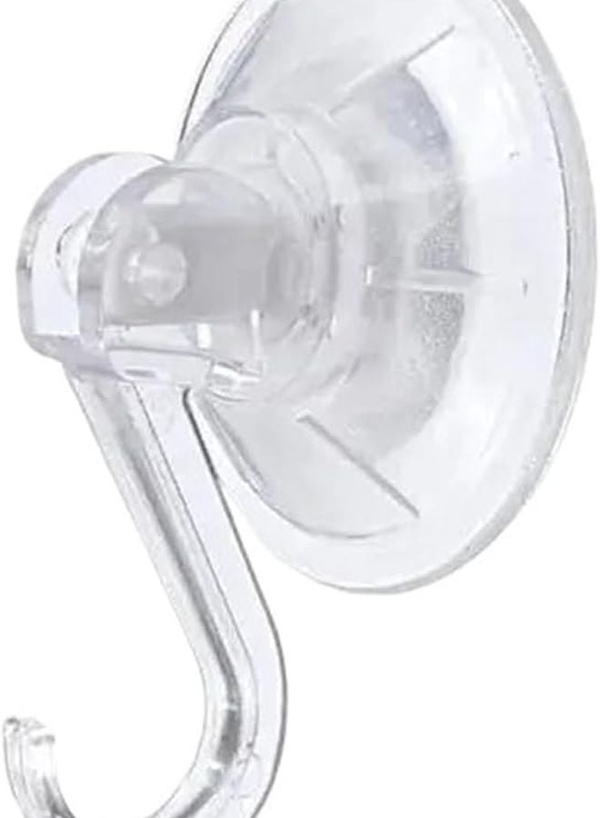 خطافات شفافة قابلة لإعادة الاستخدام بكؤوس شفط مفرغة الهواء متينة للزجاج للمطبخ والحمام 10 قطع - Image 1