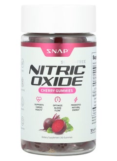 SNAP SUPPLEMENTS Nitric Oxide Gummies Cherry Sugar-Free 60 Gummies 
