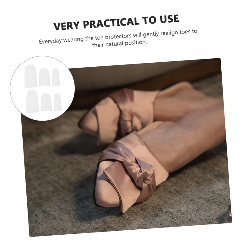 White Toe Straightener and Corrector Separators 8 Pairs Foot Device - Image 4