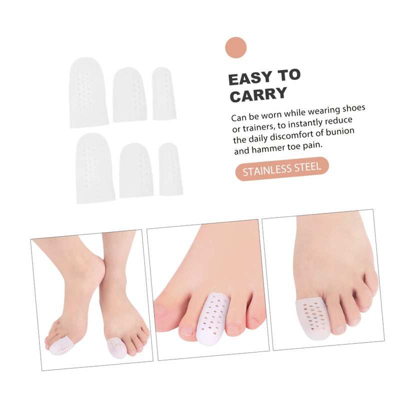 White Toe Straightener and Corrector Separators 8 Pairs Foot Device - Image 5