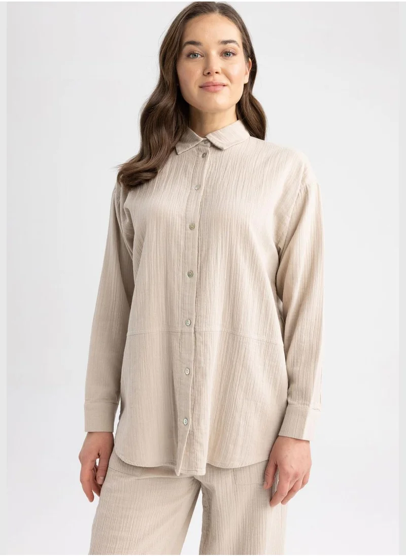 ديفاكتو Woman Woven Long Sleeve Tunic