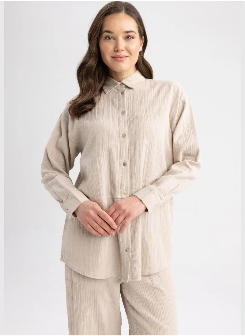 ديفاكتو Woman Woven Long Sleeve Tunic
