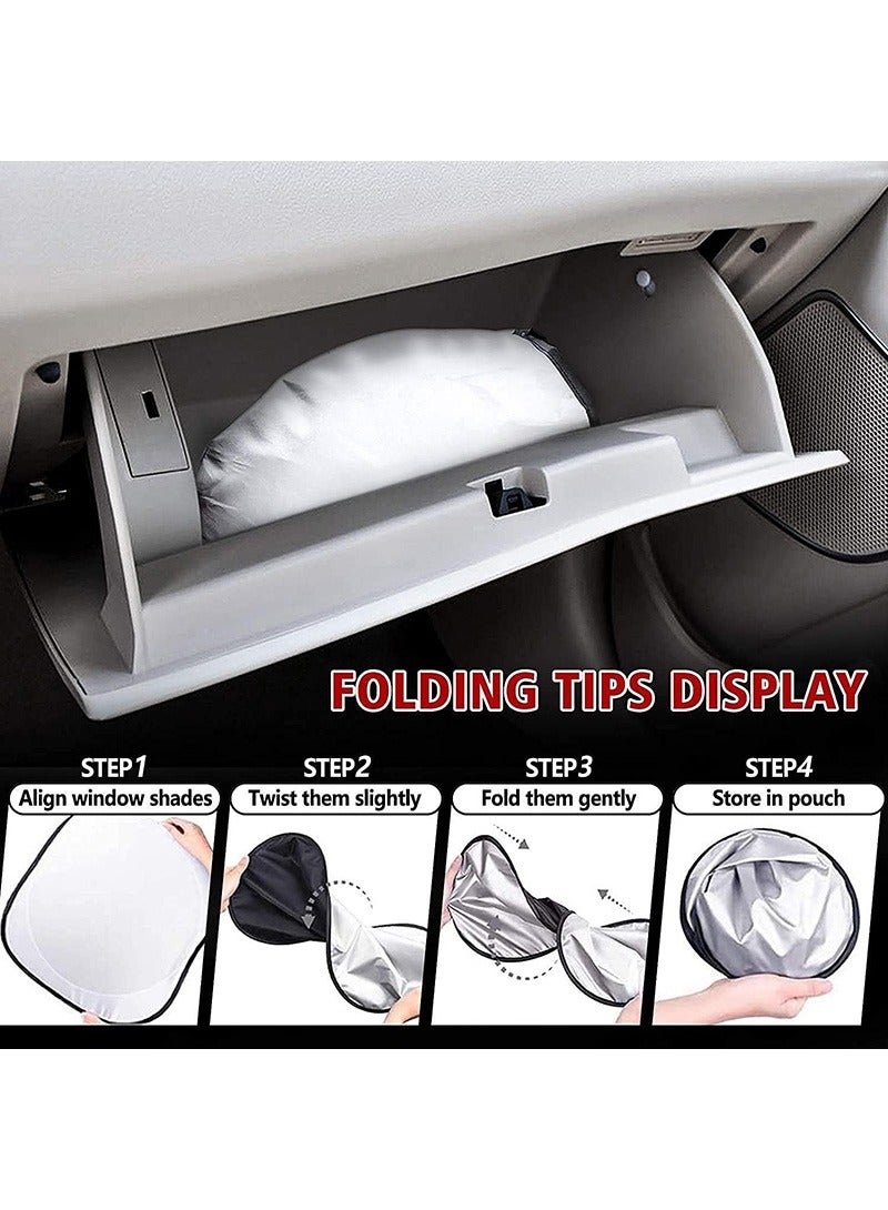 AGD Foldable Car Sun Shade Car Windshield Sun Shade Front Window Sun Visor for UV Rays and Sun Heat Protection Keep Car Interior Cool Prevents Dashboard Fading - Image 3