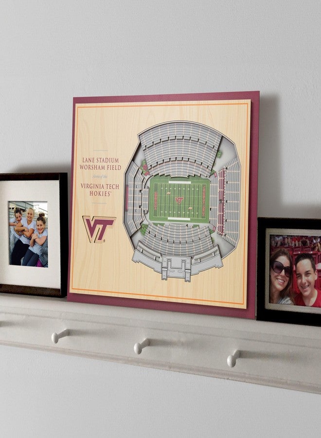 YouTheFan NCAA Virginia Tech Hokies 5-Layer StadiumView 3D Wall Art - Lane Stadium Worsham Field - Image 2