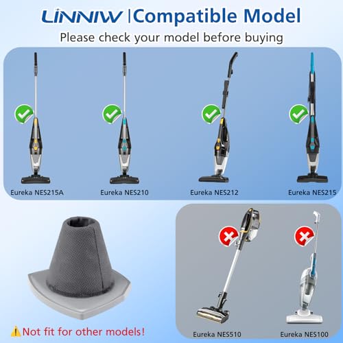 LINNIW 6+6 Pack NES215A/ NES210 Vacuum Filter Set for Eureka NES215A/ NES210/ NES212/ NES215 Blaze Stick Vacuum Cleaner, 6 Pack Vacuum Filters & 6 Pack Pre-Motor Filters, Compare to Part #N0101 & N0102 - Image 2