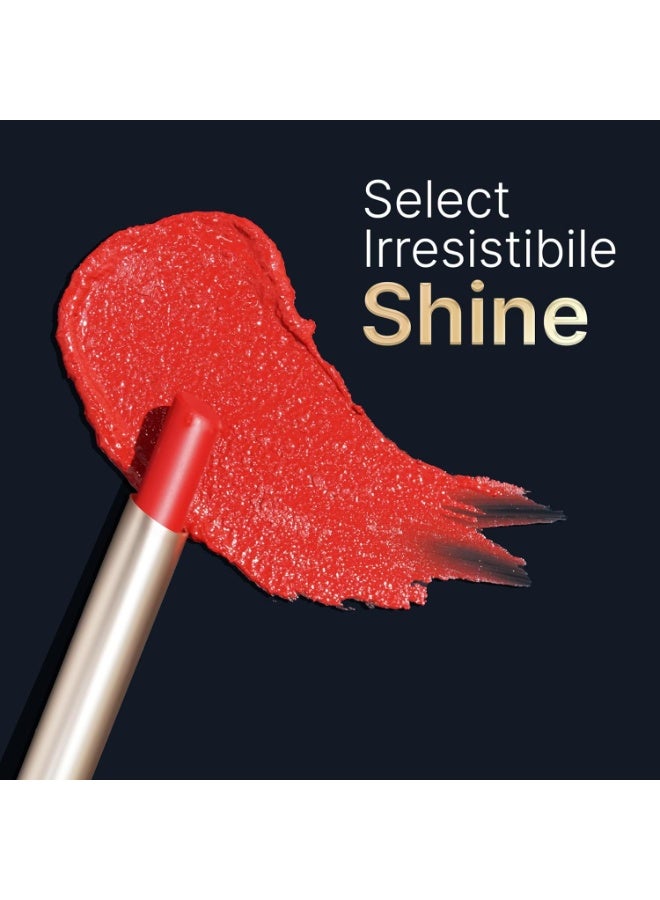 Swiss Beauty Select High On Shine Creamy Lipstick | With Mirror-shine finish | Enriched with Vitamin E | Shade- Red Mandate, 1g | - Image 3
