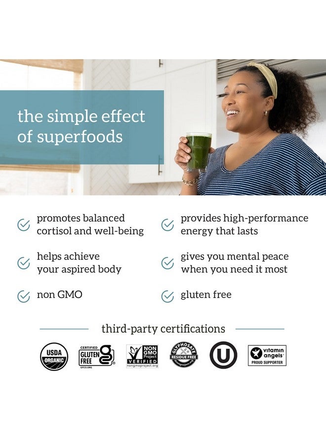 Organifi Organifi Green Juice - Powder Supplement with Organic Spirulina, Ashwagandha, and Chlorella - Helps Achieve Fitness Goals and Reduce Cortisol Levels, 30-Day Supply - Image 4