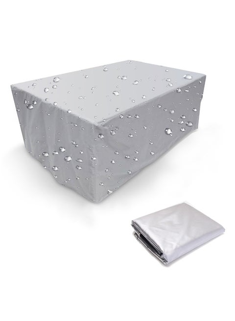 أغطية أثاث الفناء المقاومة للماء، أغطية أثاث الفناء المقاوم للماء، كرسي أريكة خارجي مقاوم للرياح مقاوم للغبار والمطر كرسي طاولة فضي