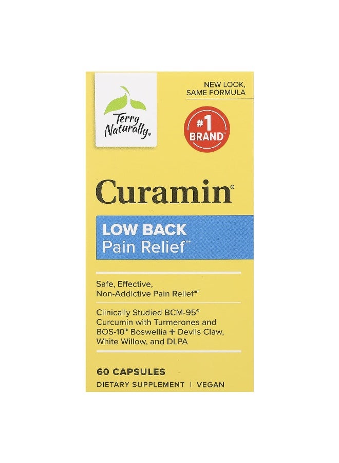 Terry Naturally Terry Naturally, Curamin, Low Back Pain Relief, 60 Capsules - Image 1