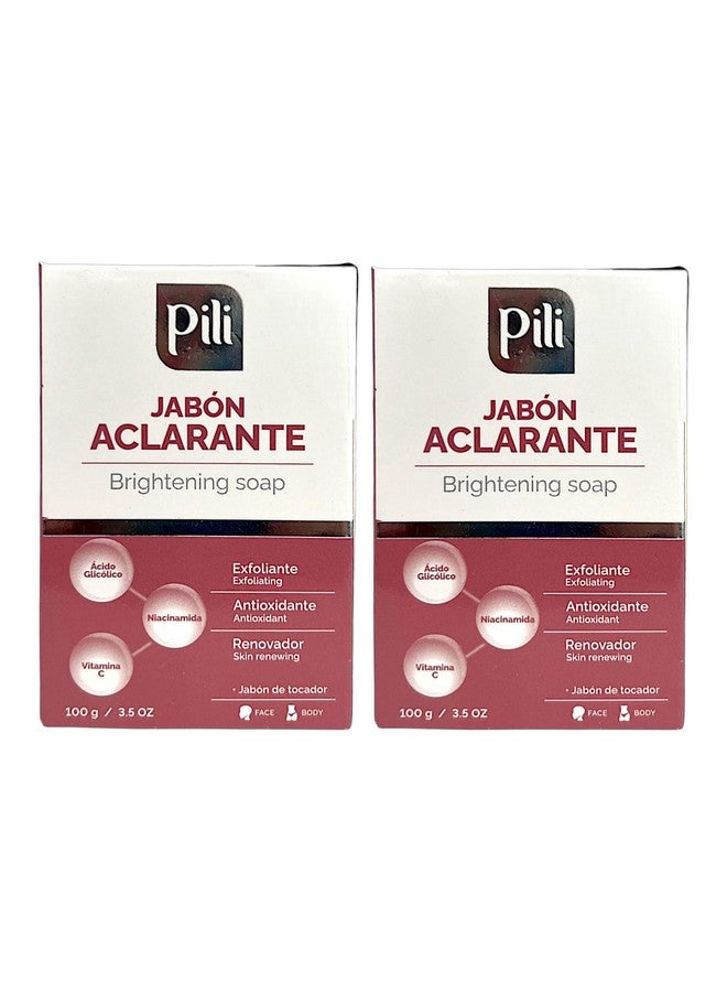 بيلي صابون تفتيح البشرة صابون تفتيح البشرة لتقشير الوجه مع حمض الجليكوليك وفيتامين C والنياسيناميد لتوحيد لون البشرة وتركيبة مضادة للأكسدة للبشرة المتوهجة. 3.5 أونصة (2 عبوة) - Image 1