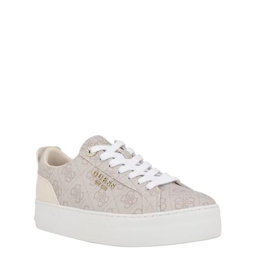Guess Women's GENZA Sneaker, Dove 150, 5 - Image 1