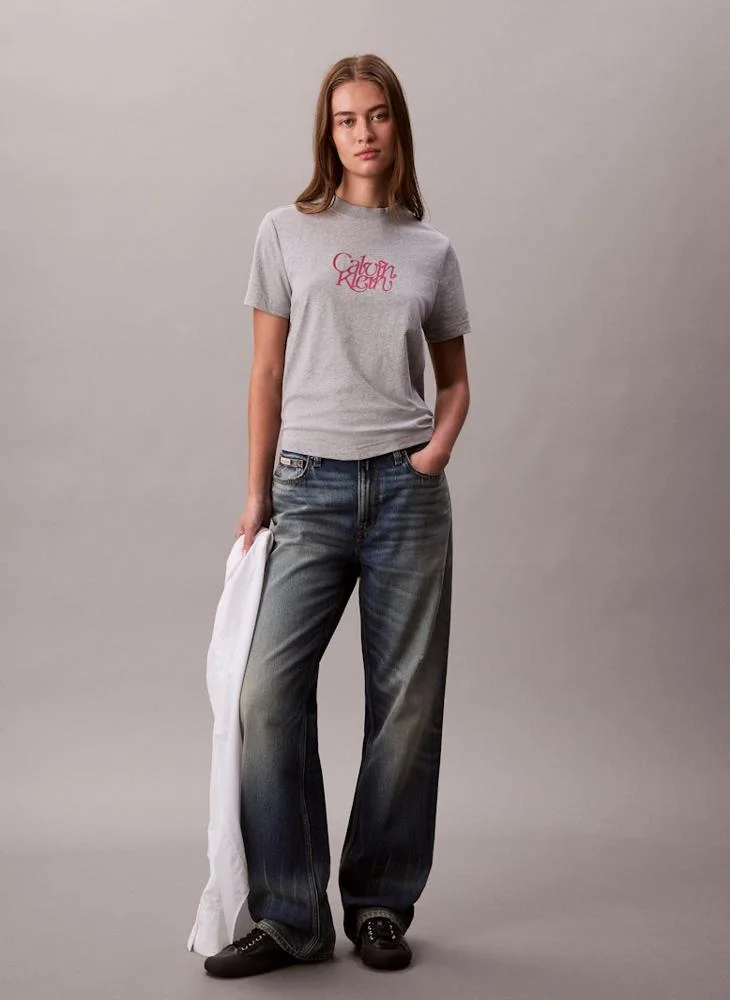 Calvin Klein Jeans  Graphic Crew Neck T-Shirt for Women | Best Price UAE