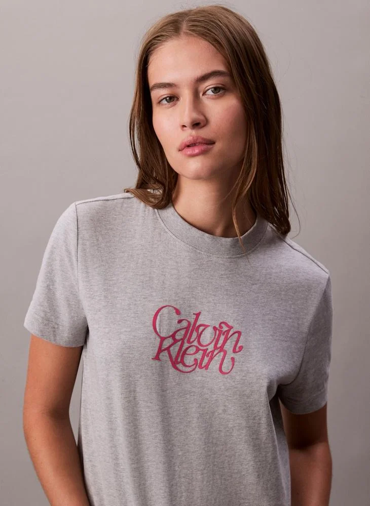 Calvin Klein Jeans  Graphic Crew Neck T-Shirt for Women | Best Price UAE