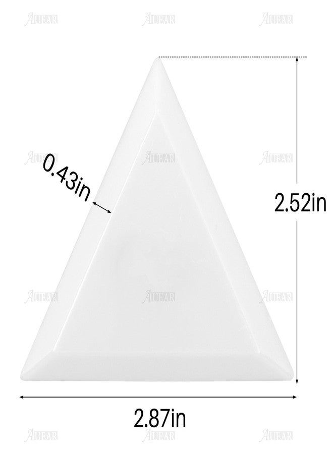 AUEAR, Bead Sorting Trays Plastic Nail Art Plates for DIY Craft Jewelry Project (White, 30 Pack Triangle) - Image 2