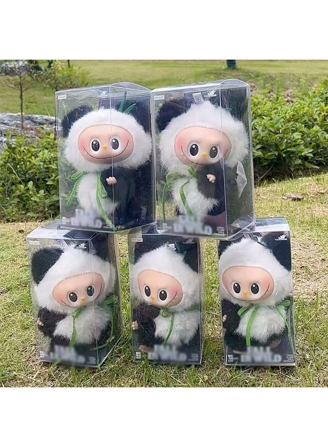 Labubu Qute series vinyl plush doll pendant labubu figure ornament doll, Collectible Toy Set for Desk Accessories, Qute Panda  - Image 5