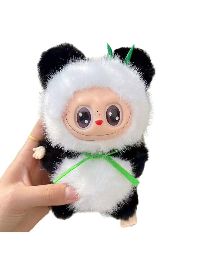 Labubu Qute series vinyl plush doll pendant labubu figure ornament doll, Collectible Toy Set for Desk Accessories, Qute Panda  - Image 1