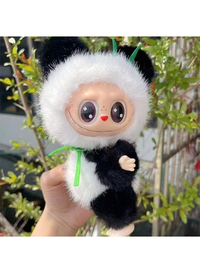 Labubu Qute series vinyl plush doll pendant labubu figure ornament doll, Collectible Toy Set for Desk Accessories, Qute Panda  - Image 4