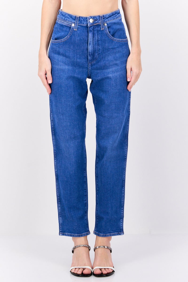 Wrangler Women Regular Fit Washed Denim Jean, Blue - Image 1