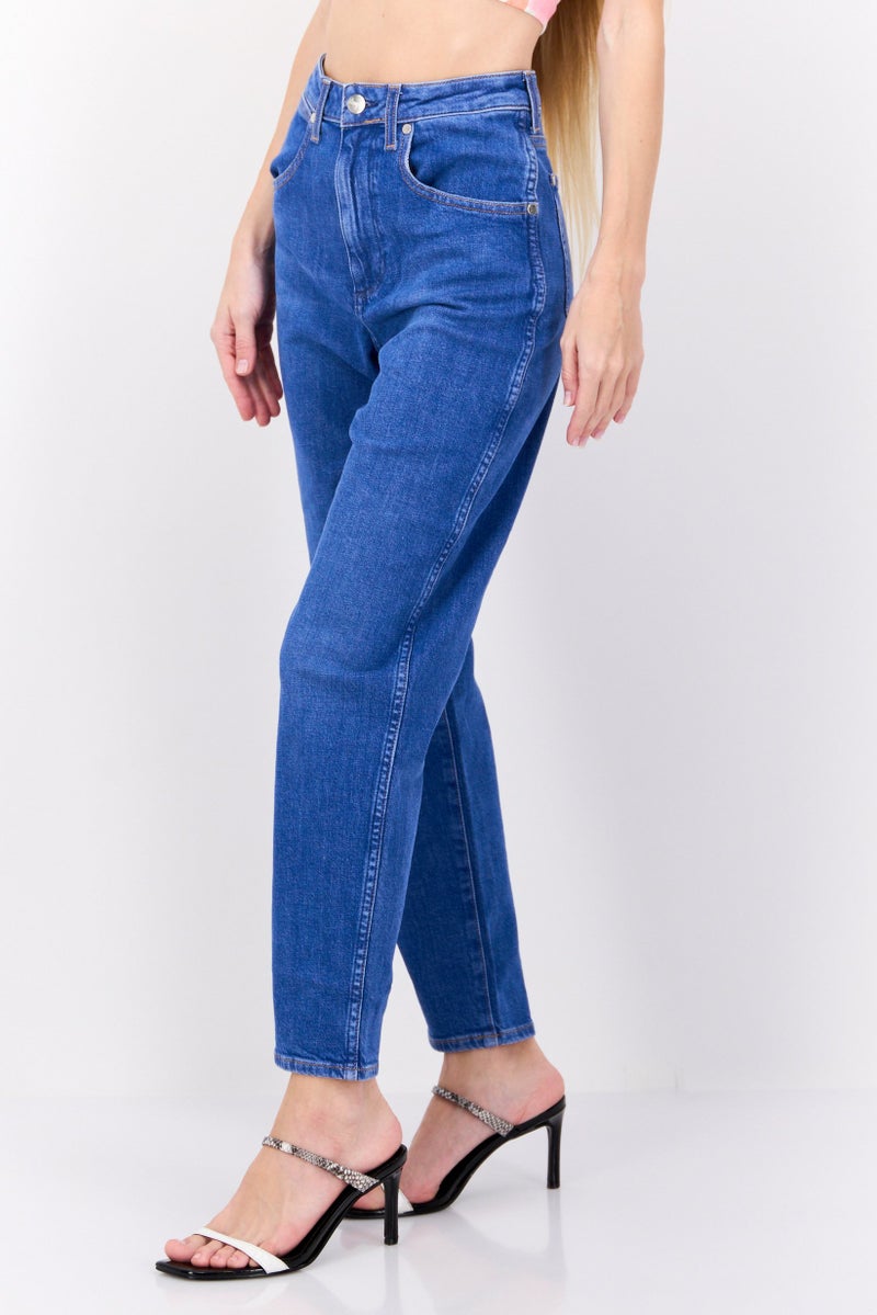 Wrangler Women Regular Fit Washed Denim Jean, Blue - Image 3