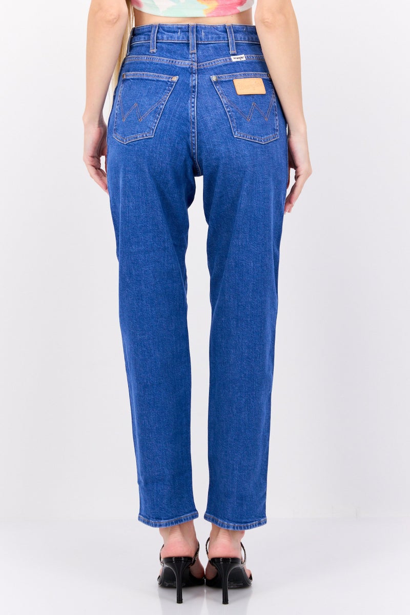 Wrangler Women Regular Fit Washed Denim Jean, Blue - Image 2