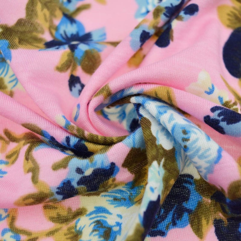 DRESHOW BQUBO 3 Sets Receiving Blanket with Headbands Newborn Baby Floral Printed Baby Shower Swaddle Gift - Image 4