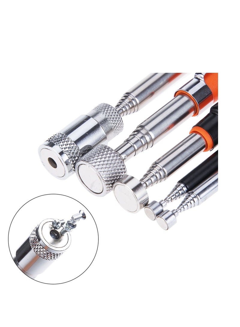 AROAQ Telescoping Magnetic Pickup Tools, Extendable Grabber Mechanic Tools, Mini Portable Telescopic Magnetic Magnet Pen For Picking Up Nut Bolt Extendable Pickup Rod Stick, ( 10LB Orange ) - Image 2