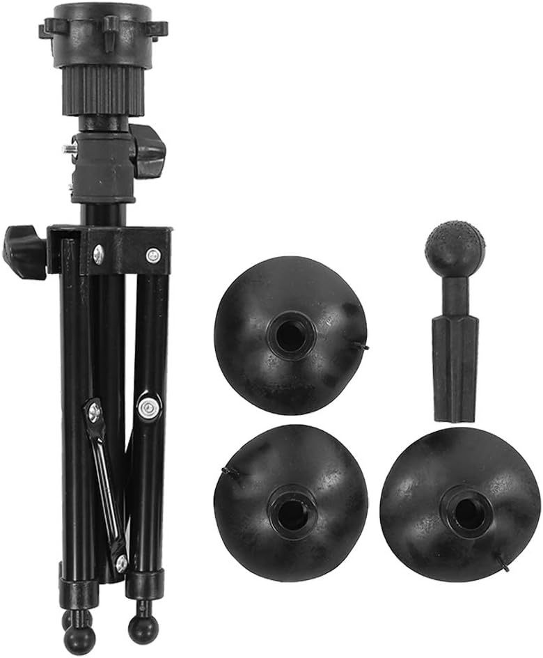 Wig Head Stand Mannequin Tripod, Hairdressing False Head Mold Stand Bracket with 3 Suction Cups, Adjustable Height up to 23.6 Inches for Hair Styling Training, Salon and Home Use, - Image 1