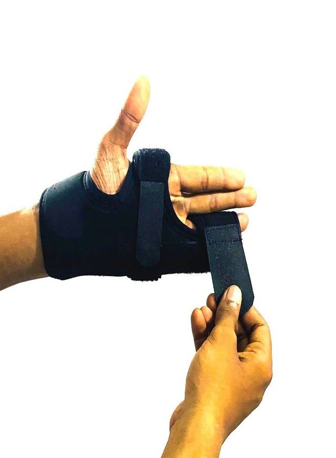 WITSOUL Boxer Finger Splint - Supports Pinky, Ring, Middle Metacarpals and Knuckles - Right or Left Both Hand Adjustable Brace (COLOR GREY) (SIZE SMALL) - Image 4