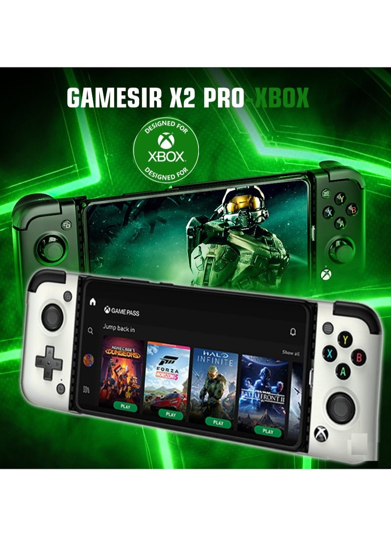 General - Classic Gamepad GameSir X2 Pro-Xbox Mobile Game Controller for Android Phone Type-C (100-179mm) Phone Controller for Play Xbox Game Pass, Xcloud, Apex, Stadia, Luna-Mappable Back Buttons-Passthrough Charging Black - Image 1