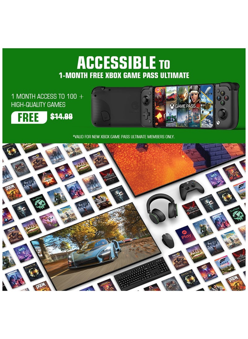 General - Classic Gamepad GameSir X2 Pro-Xbox Mobile Game Controller for Android Phone Type-C (100-179mm) Phone Controller for Play Xbox Game Pass, Xcloud, Apex, Stadia, Luna-Mappable Back Buttons-Passthrough Charging Black - Image 1
